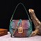 Tie-dyed Crocodile Flap Shoulder bag