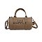 Small Size " THE DUFFLE " Letter Cross-Body