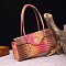 Tie-dyed Crocodile Twist-Lock Satchel - Shoulder Bag