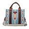 Aztec Print Canvas Tote With Guitar Strap