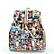 Obama Michele Print Draw String Backpack