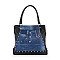 Belted Jean Design Tote Handbag