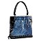 Belted Jean Design Tote Handbag