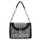 Rhinestone Design Top Flap Petite Handbag