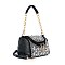 Rhinestone Design Top Flap Petite Handbag