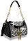 Rhinestone Design Top Flap Petite Handbag