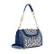 Rhinestone Design Top Flap Petite Handbag