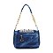 Rhinestone Design Top Flap Petite Handbag