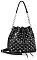 Rhinestone Studded Drawstring Hobo