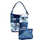 Four Square Patchwork Denim Hobo Set