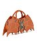 Bat Wing Rhinestone Spider Accent Fashion Bag