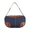 Contrast Trim Denim Shoulder Bag