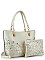 Rhinestone Accent Accessorized Handbag Set