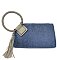 Fashion Cuff Handle Tassel Wristlet Clutch