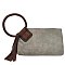 Fashion Cuff Handle Tassel Wristlet Clutch