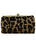 Leopard Fur Kiss Lock Clutch Wallet