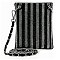 Striped Rhinestone Petite Crossbody Sling