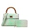 2 in 1 Crocodile Tie-dyed Satchel + Wallet