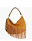 CHILLX Fringe Hobo Shoulder Bag