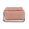 Chevron Pleated Chain Link Boxy Satchel