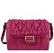 Quilted Puffy Flap Crossbody Bag