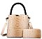 2 in 1 Quality Alligator Skin Satchel & Wallet Set