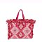 Boho Chic Crochet Fringe Shopper Tote Bag