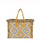 Boho Chic Crochet Fringe Shopper Tote Bag