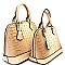 Crocodile Embossed 2 in 1 Twin Dome Satchel SET MH-CY2020