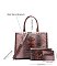 Tie-dyed 3in1 Crocodile Skin Large Tote Bag