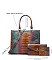 Tie-dyed 3in1 Crocodile Skin Large Tote Bag