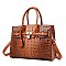 brown crocodile bag