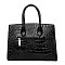 Crocodile Chic Padlock Satchel