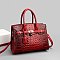 Crocodile Chic Padlock Satchel