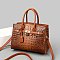 Crocodile Chic Padlock Satchel