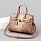 Crocodile Chic Padlock Satchel