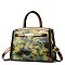 Abstract Printed Satchel Crossbody Bag