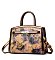 Abstract Printed Satchel Crossbody Bag