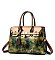 Abstract Floral  Satchel Crossbody Bag