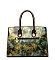 Abstract Floral  Satchel Crossbody Bag