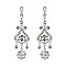 Classy Chandelier Flower Drop Rhinestone Earrings SLE1628