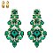 4.5" inch long Crystal CLIP-ON Statement Earrings