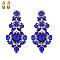 4.5" inch long Crystal CLIP-ON Statement Earrings