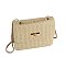 Straw Twist Lock Flap Shoulder Bag