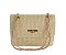 Straw Twist Lock Flap Shoulder Bag