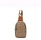 Oval Pattern Print Sling Bag