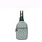 Oval Pattern Print Sling Bag with guitar strap