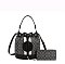 2n1 Oval Design Drawstring Satchel Wallet Set