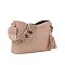 Tassel Front Pocket Crossbody Bag Hobo