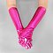 Trendy Shiny metallic elbow length gloves